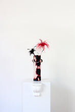 Load image into Gallery viewer, Handle vase Cavallino tie-dye Leather White and Wine
