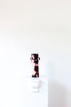Load image into Gallery viewer, Handle vase Cavallino tie-dye Leather White and Wine
