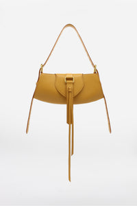 Buckle Bag Midi Leather Senape