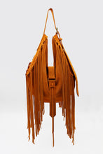 Load image into Gallery viewer, Sunset Bag Maxi Fringes Suede mandarin
