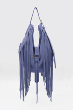 Load image into Gallery viewer, Sunset Bag Maxi Fringes Suede lilac
