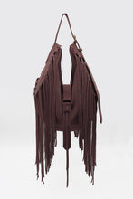 Load image into Gallery viewer, Sunset Bag Maxi Fringes Suede chocolate
