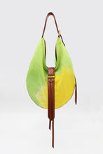 Load image into Gallery viewer, Sunset Bag Maxi Tie-dye Canvas Green+Yellow
